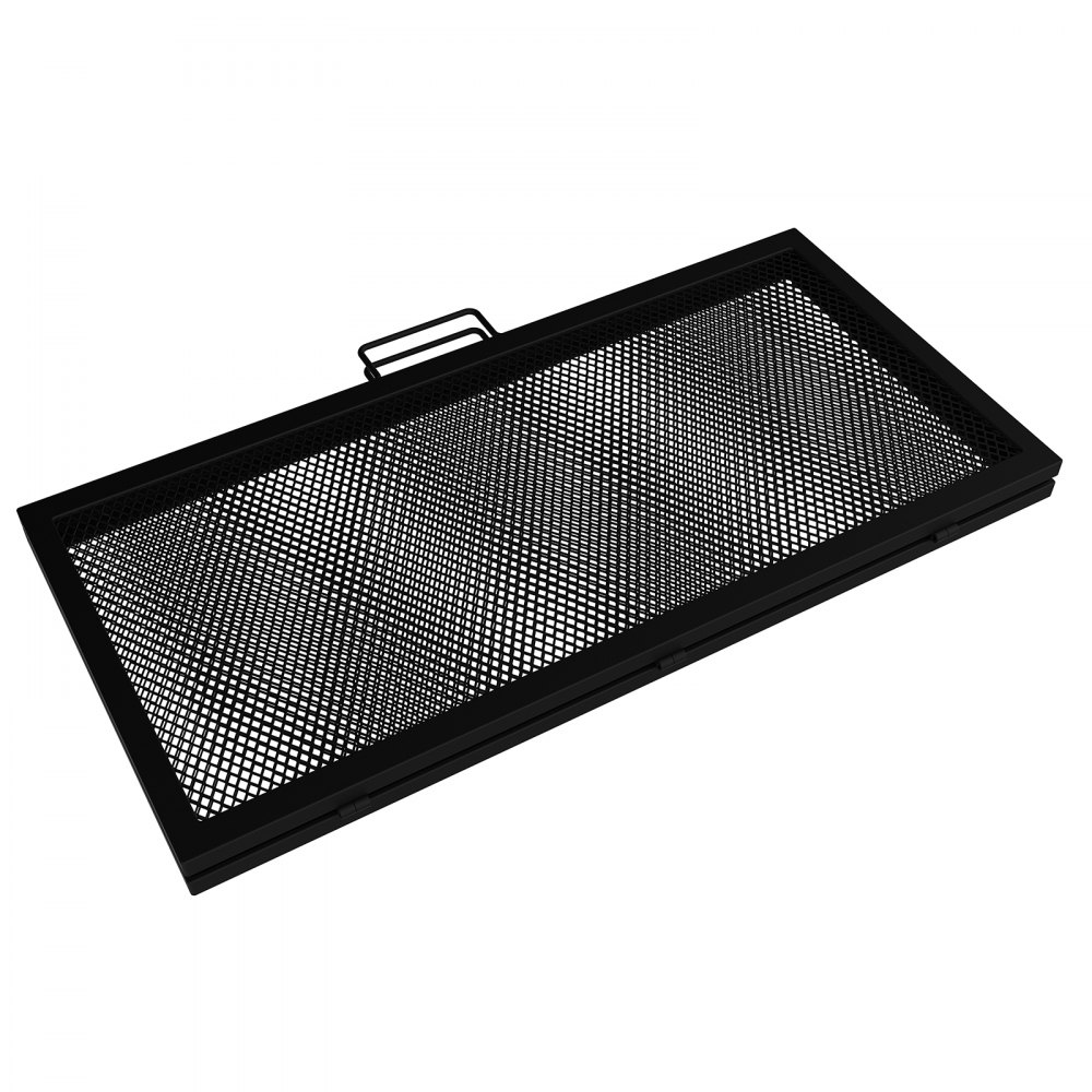 VEVOR Fire Pit Grill Grate Foldable Square Grill Grates 914 x 914 mm, Robust X-Marks BBQ Grill with Portable Handle and Solid Steel for Campfire Parties and Outdoor Gatherings
