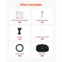 VEVOR Red Semicircular para Bateo de Béisbol de 606 x 366 x 250 cm, con Tejido HDPE Anudado de 30 Capas y Abertura para Lanzadores, para Entrenamiento Intensivo en Interiores y Exteriores, Negro
