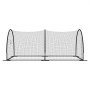VEVOR Red Semicircular para Bateo de Béisbol de 606 x 366 x 250 cm, con Tejido HDPE Anudado de 30 Capas y Abertura para Lanzadores, para Entrenamiento Intensivo en Interiores y Exteriores, Negro