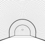 VEVOR Red Semicircular para Bateo de Béisbol de 606 x 366 x 250 cm, con Tejido HDPE Anudado de 30 Capas y Abertura para Lanzadores, para Entrenamiento Intensivo en Interiores y Exteriores, Negro