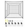 VEVOR Red Rectangular Portátil para Bateo de Béisbol, con Tejido HDPE Anudado de 45 Capas y Cuerdas Largas de Posicionamiento, 10668 x 3200 x 3100 mm, para Patio, Gimnasios, Centros Entrenamiento