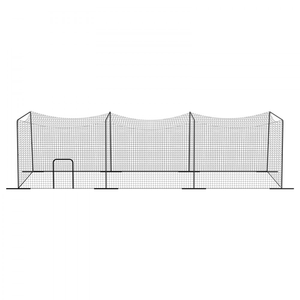 VEVOR Red de Entrenamiento Plegable, con Tejido HDPE Anudado de 45 Capas y Cuerdas Largas de Posicionamiento, 1200 x 368 x 310 cm, para Diversos Deportes como Béisbol, Golf, Tenis y Bádminton
