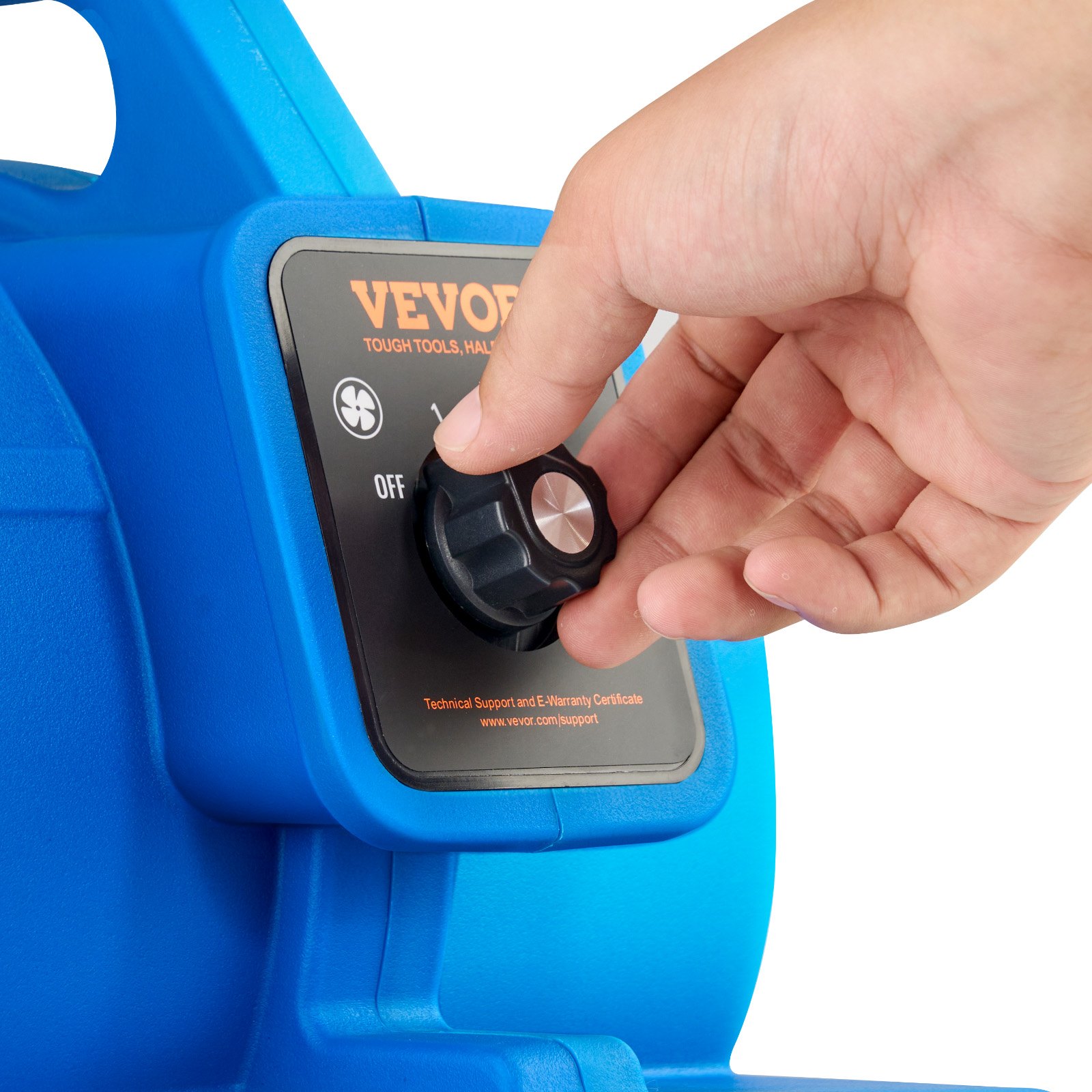 VEVOR Soplador de Suelo 1360 RPM Ventilador de Secado por Enfriamiento 17 m³/min Secador de Alfombras Portátil 4 Ángulos de Soplado Temporizador 3 Velocidades para Limpieza, Hogar, Comercial