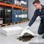 VEVOR Almohadillas Absorbentes de Aceite 200 Unidades 200 GSM para Derrames, Formato de 38 x 51 cm con Líneas Precortadas para Adaptar el Tamaño y Reducir Residuos para Garajes, Talleres y Fábricas