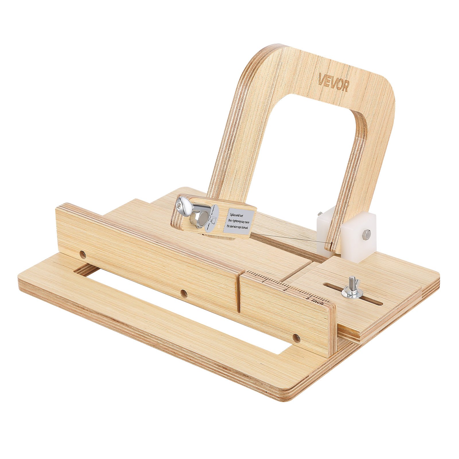 VEVOR Cortador de Jabón de 0 a 50,8 mm de Grosor Ajustable, con Tensión de Alambre Ajustable, Hecho de Acero Inoxidable, con Alambres Adicionales, Herramienta de Corte Multiusos para Bricolaje