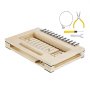 VEVOR Cortador de Jabón Multifuncional, Rebanador de Jabón de 12 Trozos, Alambre de Acero Inoxidable, Tensión Ajustable, Marco de Madera, Herramienta de Corte Manual para Bricolaje Regalo Artesanal