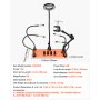 VEVOR Estación de Soldadura Magnética de Tercera Mano con Lámpara de Aumento LED 3X, 4 Soportes para PCB y Pistola de Aire Caliente de 360 Grados, para Reparaciones Electrónicas, Manualidades