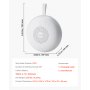 VEVOR Máquina de Ruido Blanco 3 en 1, 30 Pistas de Música, Apagado Automático, Luz de Anillo Suave y Función de Memoria, Generador de Ruido, Temporizador de 30/60/90 Minutos, 133 x 97 x 44 mm