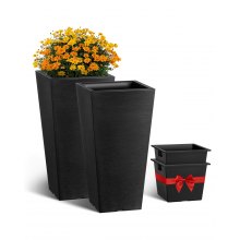 VEVOR Jardineras Altas 2 Piezas de Forma Cónica Cuadrada de 570 mm para Plantas