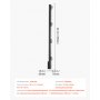 VEVOR Brazo de Extensión de Alambre de Púas, 12 Paquetes Extensores de Postes de Cerca de 815 mm, Extensor de Columna Cuadrada de Cerca de Acero Resistente para Evitar que Las Mascotas Salten