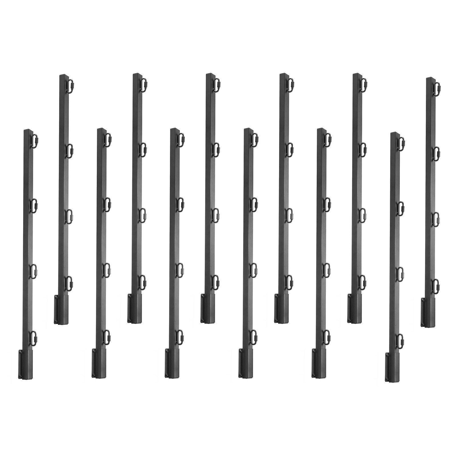VEVOR Brazo de Extensión de Alambre de Púas, 12 Paquetes Extensores de Postes de Cerca de 815 mm, Extensor de Columna Cuadrada de Cerca de Acero Resistente para Evitar que Las Mascotas Salten