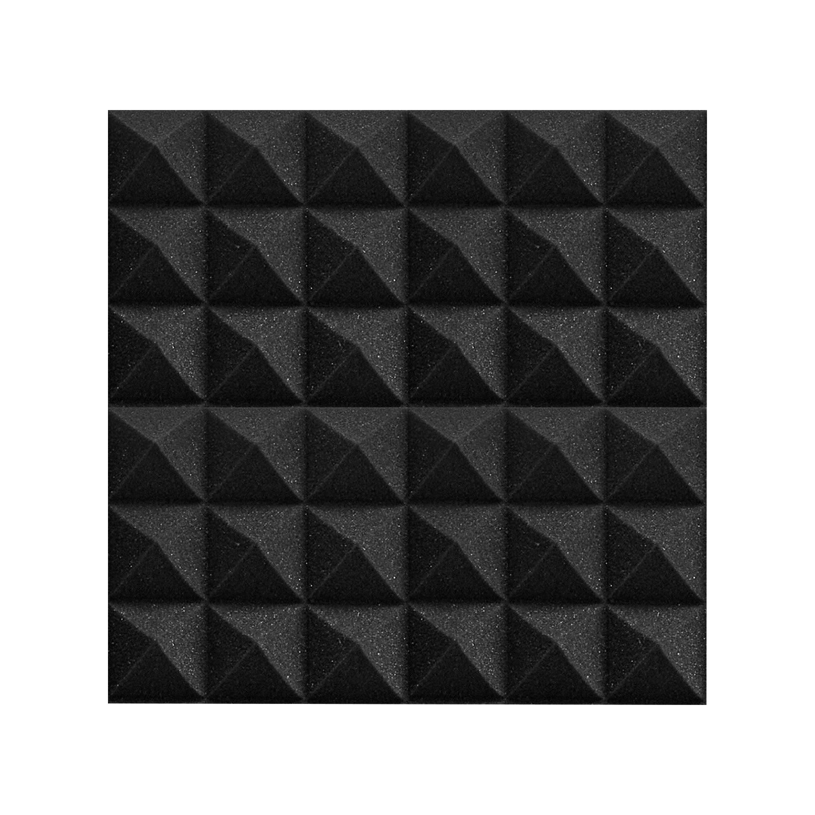 VEVOR Paneles de Espuma Acústica, 30,5 x 30,5 x 5 cm, Paneles de Pared Insonorizados Piramidales, Resistentes al Fuego, Paneles Absorbentes de Sonido para Paredes y Techos de Estudios, Negro, 36 uds