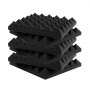 VEVOR Acoustic Foam Panels, Set of 24, 30 x 30 x 5 cm, Pyramid-Shaped Soundproof Wall Panels, Acoustic Sheets, Acoustic Foam Mats for Studio Walls and Ceilings, Black