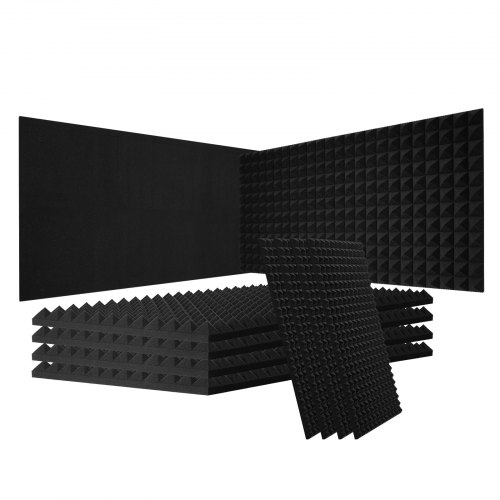 VEVOR Paneles de Espuma Acústica 1200 x 600 x 50 mm, Paneles de Pared Insonorizados con Diseño Piramidal, Resistentes al Fuego, Paneles Absorbentes de Sonido para Paredes y Techos de Estudios, 4 uds