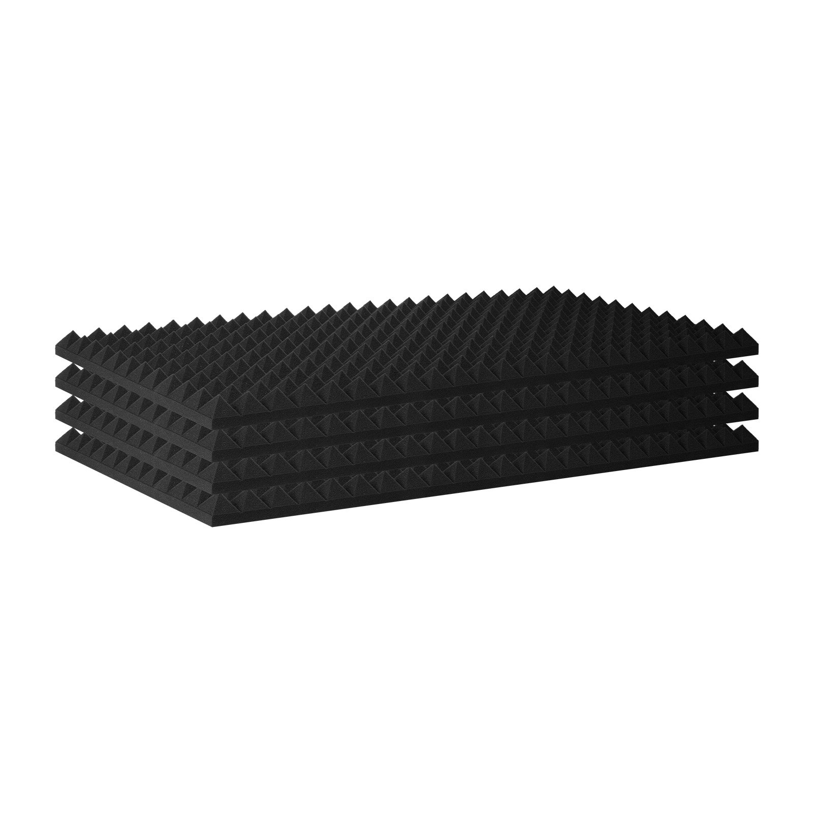 VEVOR Paneles de Espuma Acústica 1200 x 600 x 50 mm, Paneles de Pared Insonorizados con Diseño Piramidal, Paneles Absorbentes de Sonido para Paredes y Techos de Estudios, 4 uds