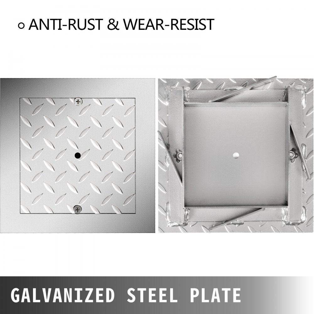 Vevor Tapa De Arqueta De Riego Rectangular Con Tornillo Acero Galvanizado