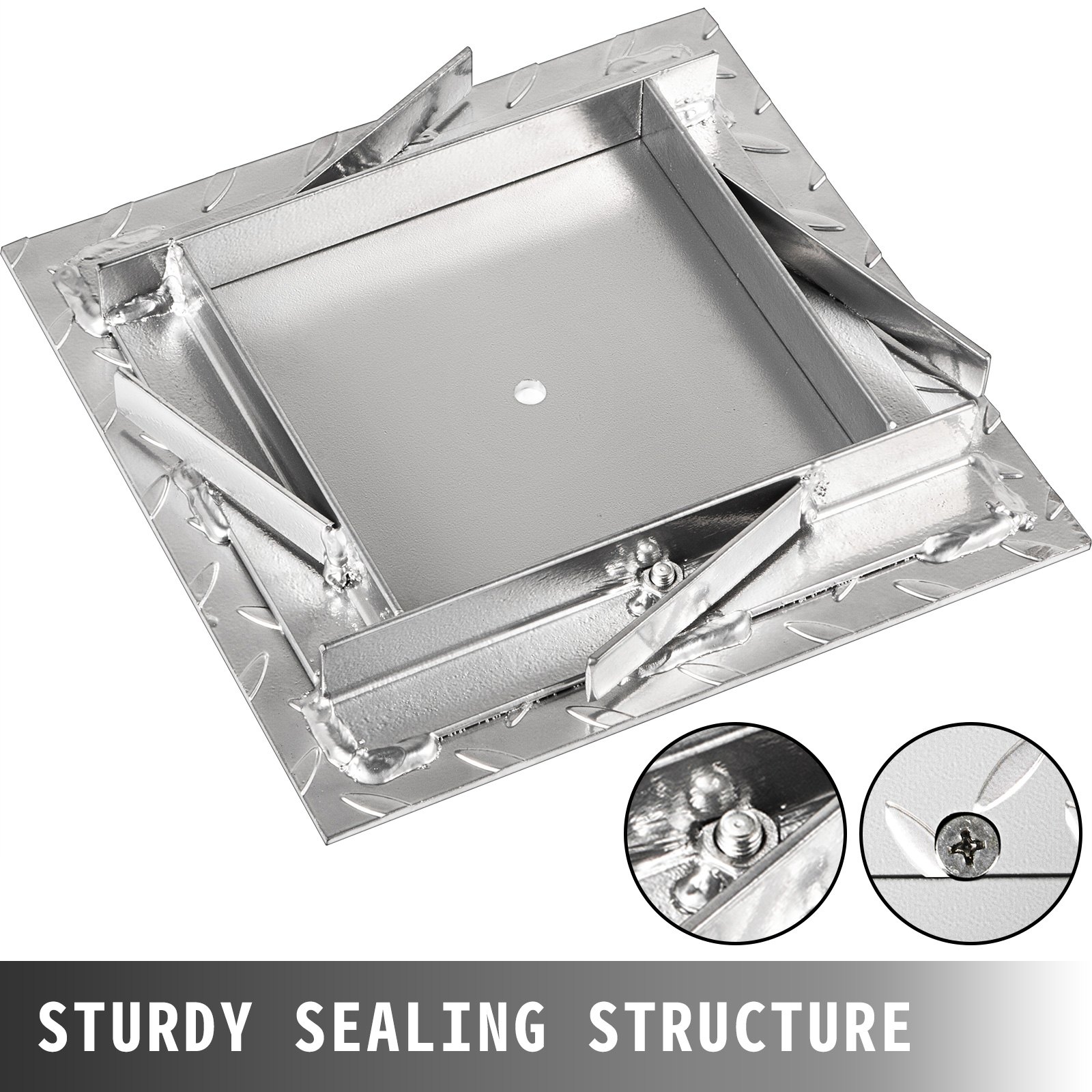 Vevor Tapa De Arqueta De Riego Rectangular Con Tornillo Acero Galvanizado