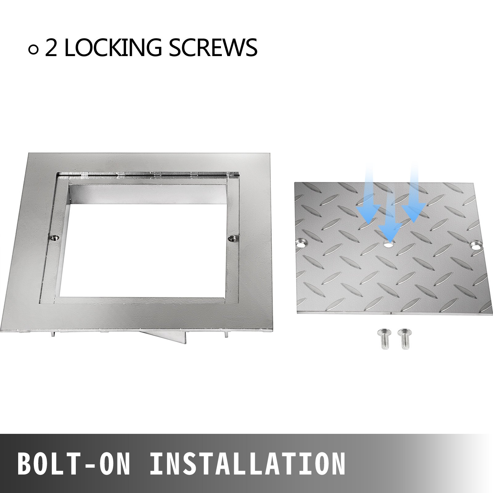 Vevor Tapa De Arqueta De Riego Rectangular Con Tornillo Acero Galvanizado