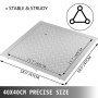 VEVOR Tapa para Arqueta 40 x 40 cm Tapa Pozo de Placa de Acero Galvanizado, Marco de 47 x 47 cm Cubierta Adecua Cisterna Tapa de Cisterna con Altura de 4 cm y Color Plata, para Piso Interior de Barco