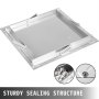 VEVOR Tapa para Arqueta 40 x 40 cm Tapa Pozo de Placa de Acero Galvanizado, Marco de 47 x 47 cm Cubierta Adecua Cisterna Tapa de Cisterna con Altura de 4 cm y Color Plata, para Piso Interior de Barco