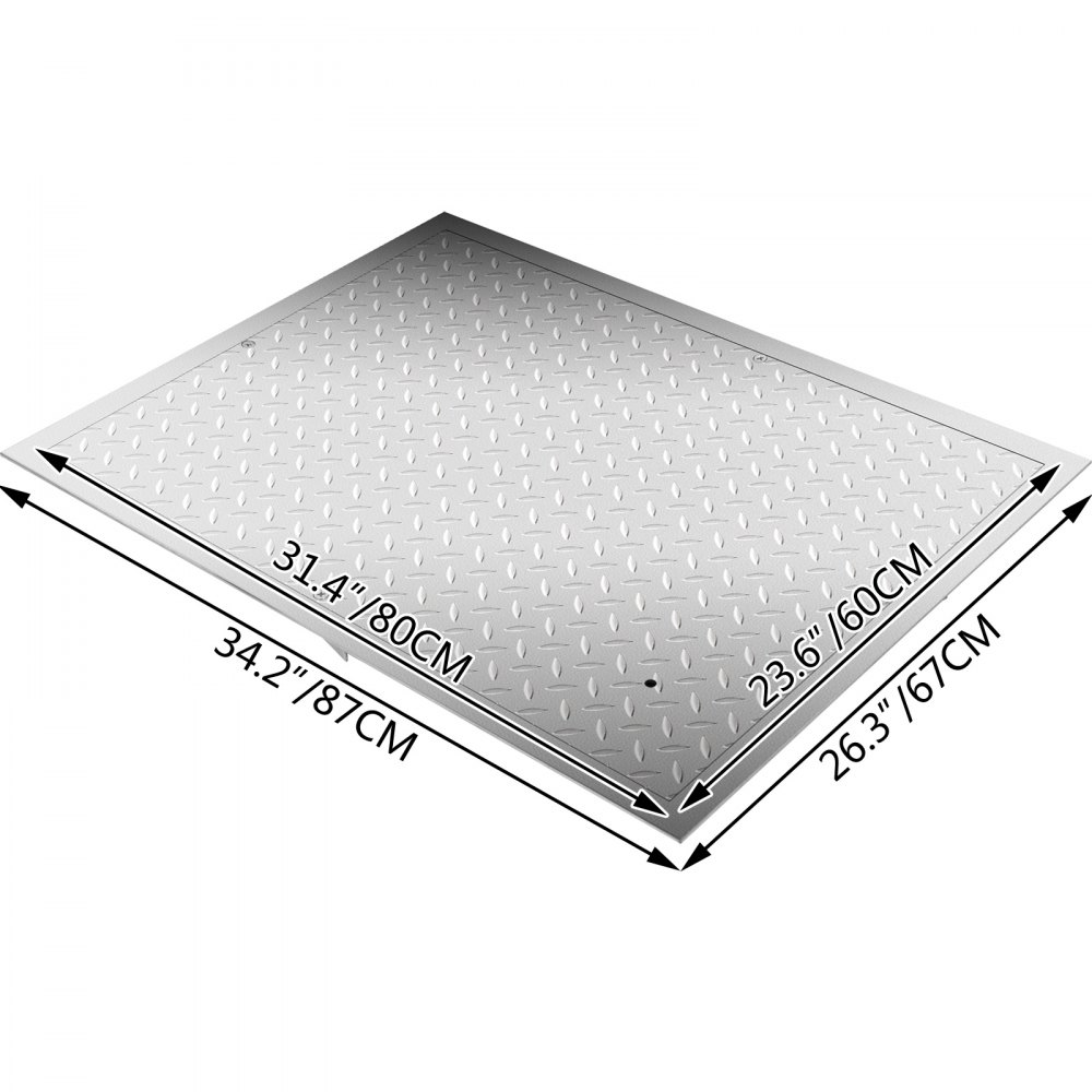 Vevor Tapa De Arqueta De Riego Rectangular Con Tornillo 67 X 87 Cm Para Barcos