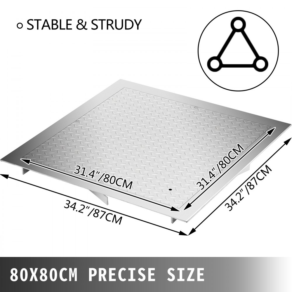 Vevor Tapa De Arqueta De Riego Rectangular Con Tornillo 87 X 87 Cm Para Barcos