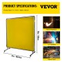 Pantalla de soldadura VEVOR, 71&quot; x 78&quot;, resistente al fuego, a los rayos UV y a las chispas.