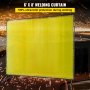 Pantalla de soldadura VEVOR: pantalla amarilla de 6&#039;x8&#039; que ofrece 100% de protección UV durante la soldadura.