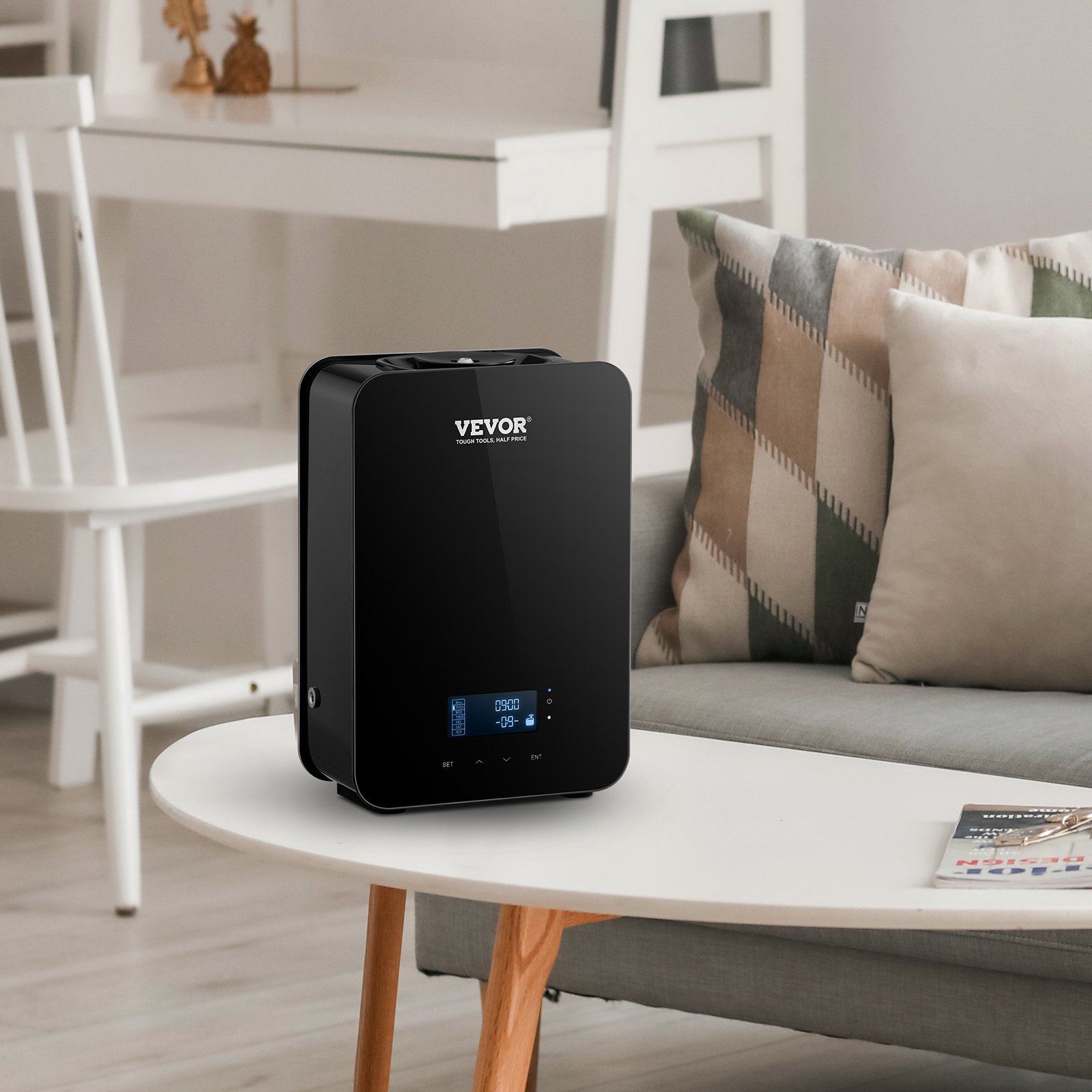 VEVOR Difusor de aroma HVAC actualizado, máquina de aire inteligente para el hogar, 180 ml con tecnología de aire frío, difusor de aceite esencial sin agua, cubre hasta 186 metros cuadrados