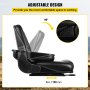 VEVOR Asiento del Tractor 50,4x46,6x46,6 cm Asiento Acolchado Universal Material de PVC y Marco de Acero, Asiento de Tractor con Respaldo Aerodinámico 5 kg para Céspedes, Paisajes y Jardines, Negro