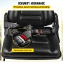 VEVOR Asiento del Tractor 50,4x46,6x46,6 cm Asiento Acolchado Universal Material de PVC y Marco de Acero, Asiento de Tractor con Respaldo Aerodinámico 5 kg para Céspedes, Paisajes y Jardines, Negro