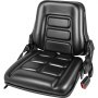 VEVOR Asiento del Tractor 50,4x46,6x46,6 cm Asiento Acolchado Universal Material de PVC y Marco de Acero, Asiento de Tractor con Respaldo Aerodinámico 5 kg para Céspedes, Paisajes y Jardines, Negro