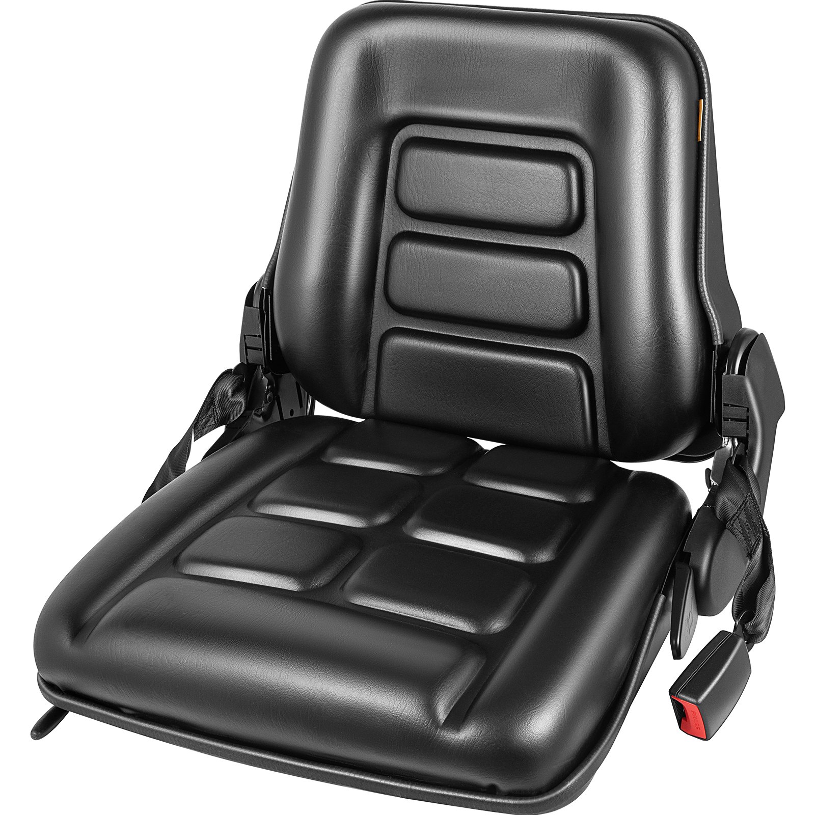 VEVOR Asiento del Tractor 50,4x46,6x46,6 cm Asiento Acolchado Universal Material de PVC y Marco de Acero, Asiento de Tractor con Respaldo Aerodinámico 5 kg para Céspedes, Paisajes y Jardines, Negro