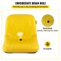 VEVOR Asiento del Tractor 46 x 52,7 x 39,3 cm Asiento Acolchado Universal Material de PVC y Marco de Acero, Asiento de Tractor con Respaldo Aerodinámico para Céspedes, Paisajes y Jardines, Amarillo