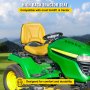 VEVOR Asiento del Tractor 45 x 55 x 45 cm Asiento Acolchado Universal Material de PVC y Marco de Acero, Asiento de Tractor con Respaldo Aerodinámico 5 kg para Céspedes, Paisajes y Jardines, Amarillo