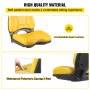 VEVOR Asiento del Tractor 45 x 55 x 45 cm Asiento Acolchado Universal Material de PVC y Marco de Acero, Asiento de Tractor con Respaldo Aerodinámico 5 kg para Céspedes, Paisajes y Jardines, Amarillo