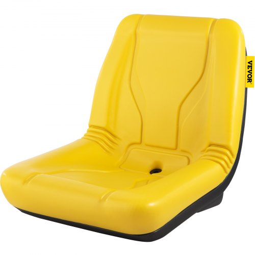 VEVOR Asiento del Tractor 46 x 52,2 x 47,7 cm Asiento Acolchado Universal Material de PVC y Marco de Acero, Asiento de Tractor con Respaldo Aerodinámico para Céspedes, Paisajes y Jardines, Amarillo