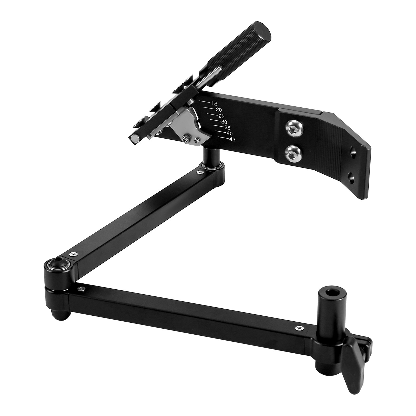 VEVOR Afilador de Cuchillas para Cortacésped Ajustable de 15° a 45° con 4 Pines Adaptadores Diseño de Rodamiento de Bolas Mango Ampliado de 25 mm Compatible con la Mayoría de Amoladoras Angulares