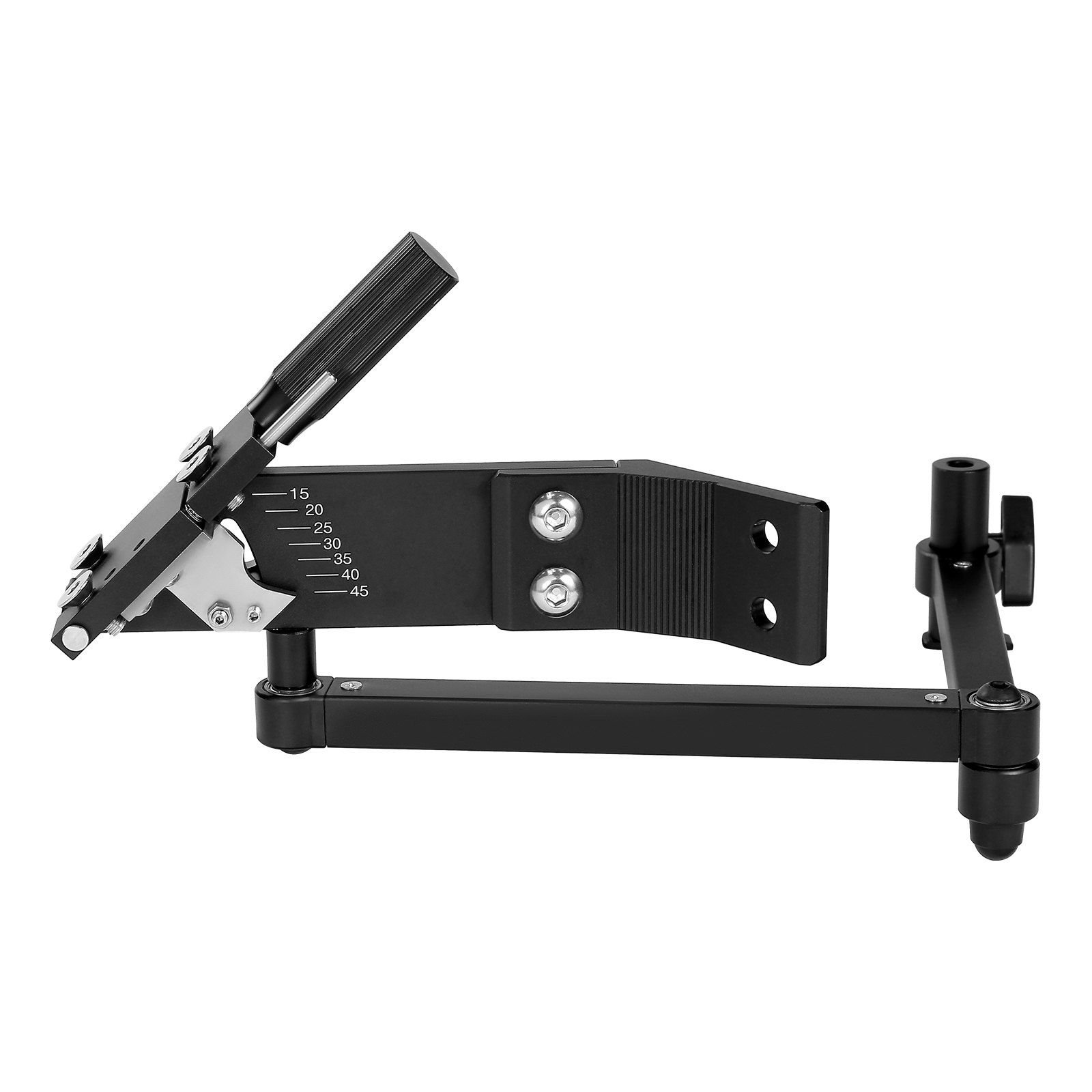VEVOR Afilador de Cuchillas para Cortacésped Ajustable de 15° a 45° con 4 Pines Adaptadores Diseño de Rodamiento de Bolas Mango Ampliado de 25 mm Compatible con la Mayoría de Amoladoras Angulares