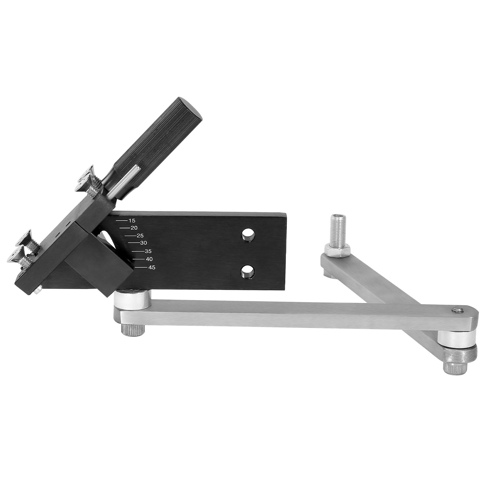 VEVOR Afilador de Cuchillas para Cortacésped con Equilibrador Ajustable de 15°-45° 4 Pines Adaptadores Rodamientos de Bolas Mango Ampliado de 25 mm Compatible con la Mayoría de Amoladoras Angulares