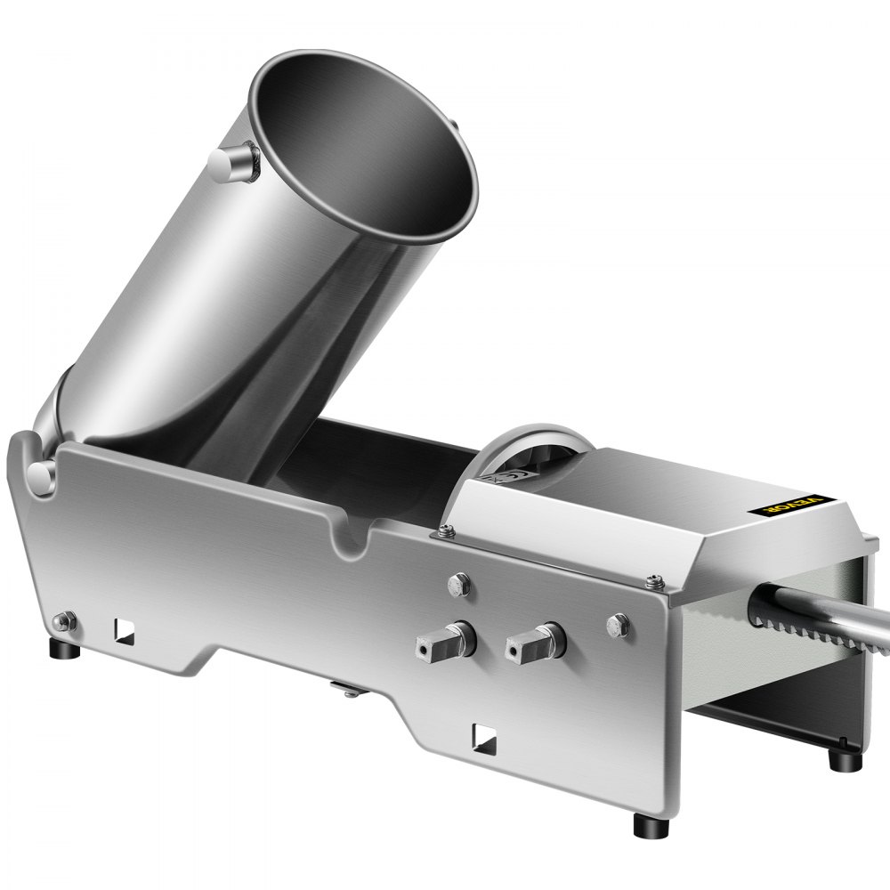 VEVOR Embutidora de Salchichas 7,8 L Horizontal Manual con 5 Tubos 2 Velocidad