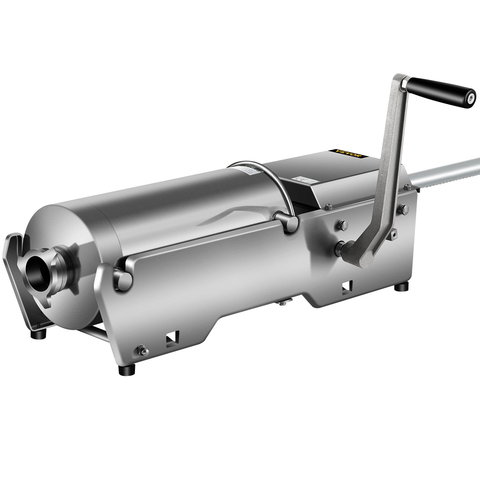 VEVOR Embutidora de Salchichas 7,8 L Horizontal Manual con 5 Tubos 2 Velocidad