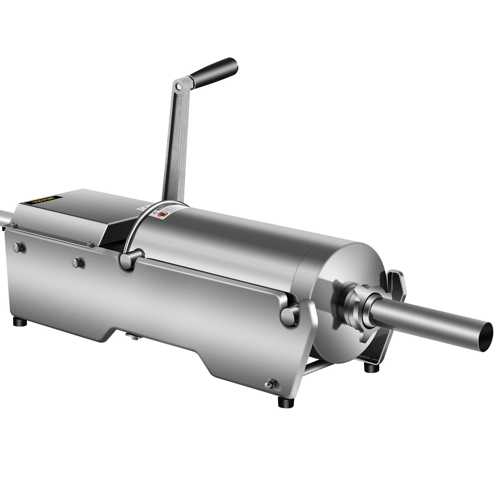 VEVOR Embutidora de Salchichas 7,8 L Horizontal Manual con 5 Tubos 2 Velocidad