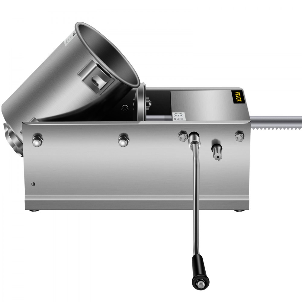 VEVOR Embutidora de Chorizos Horizontal Estable Acero Inoxidable 3 L, Llenadora Manual de Salchichas para Hacer Salchichas, Tanto para Uso Doméstico como Comercial, 42,9 x 21,1 x 21,8 cm, Plata