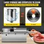 VEVOR Embutidora de Chorizos Horizontal Estable Acero Inoxidable 3 L, Llenadora Manual de Salchichas para Hacer Salchichas, Tanto para Uso Doméstico como Comercial, 42,9 x 21,1 x 21,8 cm, Plata