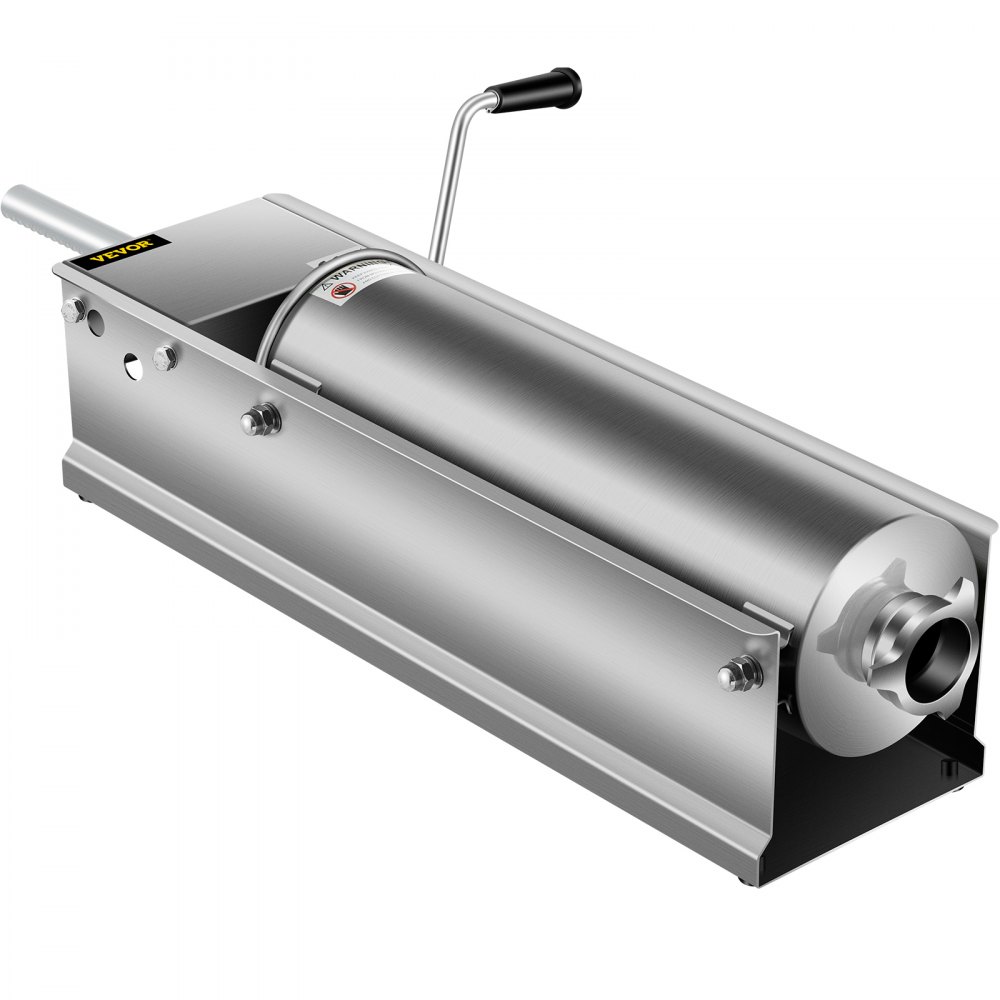 VEVOR Embutidora de Chorizos Horizontal de Acero Inoxidable 7L Llenadora Manual de Salchichas para Hacer Salchichas Chorizo Hot Dogs Bratwurst Adecuado Tanto para Uso Doméstico Como Comercial