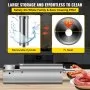 VEVOR Embutidora de Chorizos Horizontal de Acero Inoxidable 7L Llenadora Manual de Salchichas para Hacer Salchichas Chorizo Hot Dogs Bratwurst Adecuado Tanto para Uso Doméstico Como Comercial