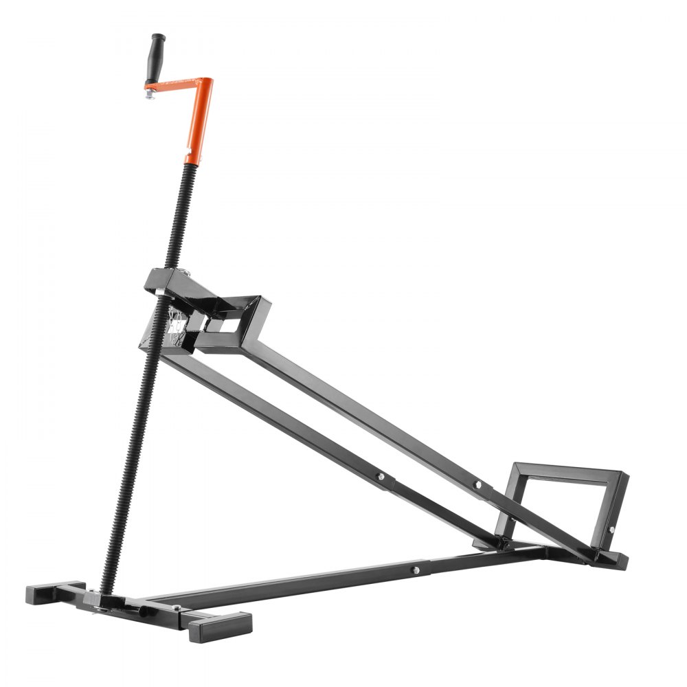 VEVOR Gato Elevador para Cortacésped, Carga de 399,1 kg, Gato Telescópico de Mantenimiento con Manivela y Mango para Herramientas Eléctricas, para Tractores de Césped y Tractores de Jardín, Negro