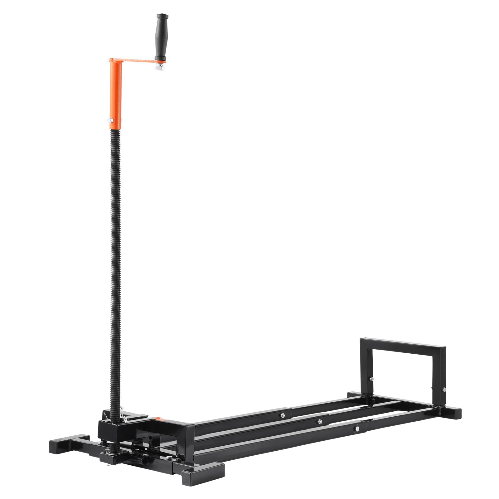 VEVOR Gato Elevador para Cortacésped, Carga de 399,1 kg, Gato Telescópico de Mantenimiento con Manivela y Mango para Herramientas Eléctricas, para Tractores de Césped y Tractores de Jardín, Negro