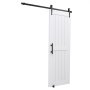 VEVOR Sliding Barn Door, 762 x 2134mm, High-Strength MDF Panel, Barn Door with Hardware Kit, Water-Proof PVC Surface, Easy to Install, H-Frame, Smoothly and Quietly Sliding for Living Room, Bathroom